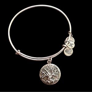 •2 for $20• Alex and Ani “Tree of Life” Silver Charm Bracelet - VGUC